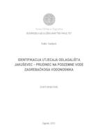 Identifikacija utjecaja odlagališta Jakuševec - Prudinec na podzemne vode zagrebačkog vodonosnika 