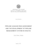 Utvrđivanje rizika od propuštanja naftovoda i razvoj sustava za upravljanje cjevovodima u Republici Hrvatskoj