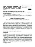 Neogene deposits of the western slopes of the Psunj Mt., Croatia: 
an overview of historical background and actualisation of 
geological research
