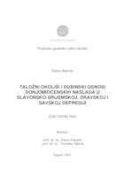 Taložni okoliši i dubinski odnosi donjomiocenskih naslaga u Slavonsko-srijemskoj, Dravskoj i Savskoj depresiji