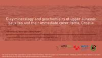 Clay mineralogy and geochemistry of upper Jurassic bauxites and their immediate cover, Istria, Croatia [Prezentacija]