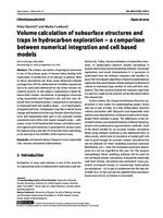 Volume calculation of subsurface structures and traps in hydrocarbon exploration — a comparison between numerical integration and cell based models