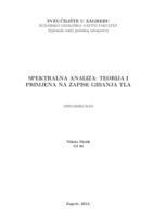 Spektralna analiza: teorija i primjena na zapise gibanja tla