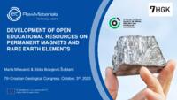 Development of open educational resources on permanent magnets and rare earth elements