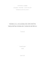 Modeli za analiziranje specifične mehaničke energije tijekom bušenja