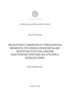 Mogućnost smanjenja torzijskoga momenta pri izradi horizontalnih bušotina postavljanjem zaštitnoga prstena na spojnicu bušaćih šipki