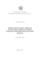 Model nastajanja i analiza djelovanja kumulativnoga procesa linearnih eksplozivnih naboja