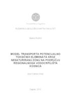 Model transporta potencijalno toksičnih elemenata kroz nesaturiranu zonu na području regionalnoga vodocrpilišta Kosnica 