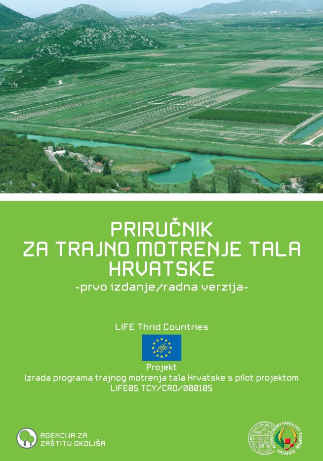 prikaz prve stranice dokumenta Priručnik za trajno motrenje tala Hrvatske. 1. izd., radna verzija