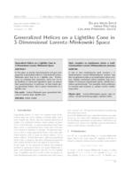 prikaz prve stranice dokumenta Generalized helices on a lightlike cone in 3-dimensional Lorentz-Minkowski space