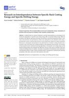 prikaz prve stranice dokumenta Research on interdependence between specific rock cutting energy and specific drilling energy