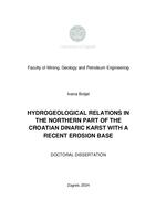 prikaz prve stranice dokumenta Hydrogeological relations in the northern part of the Croatian Dinaric karst with a recent erosion base